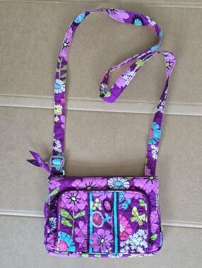 Vera Bradley purple floral crossbody purse